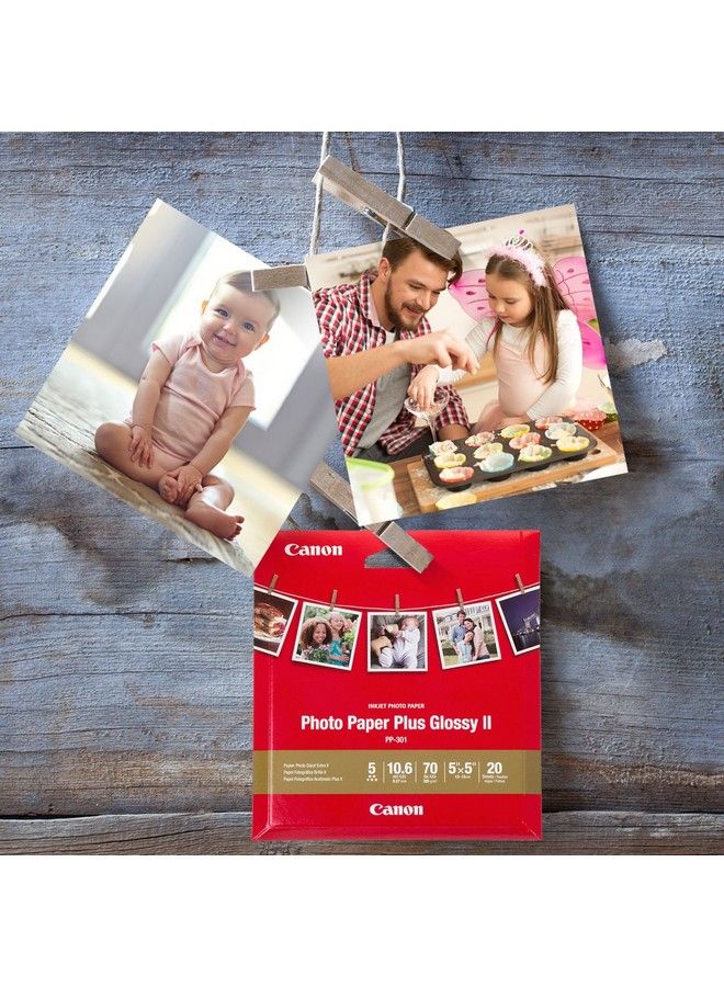 Glossy Photo Paper Plus Ii5'X5'(20 Sheets) Pp301