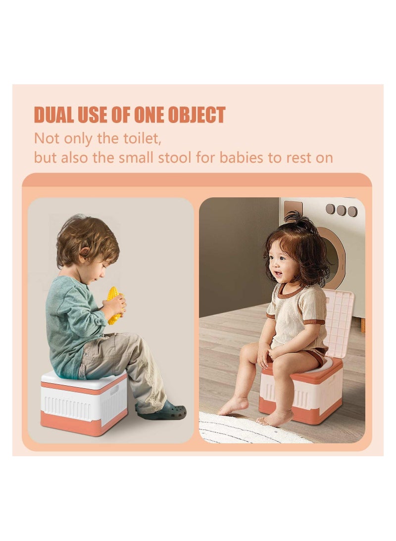 Foldable Potty, Portable Potty Seat for Toddler In Travel, Kids Training Toilet Seat, Moblie Toilet In Car, In Urgent Toilet, for Camping, Outdoor, Indoor(1 Storage Bag + 20 Garbage Bags)