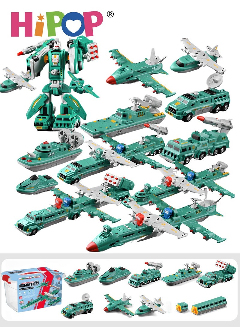 Magnetic Building Blocks with 39 Large Particles,Deformable Toys,Analog Sound Effects,Assembled Toys