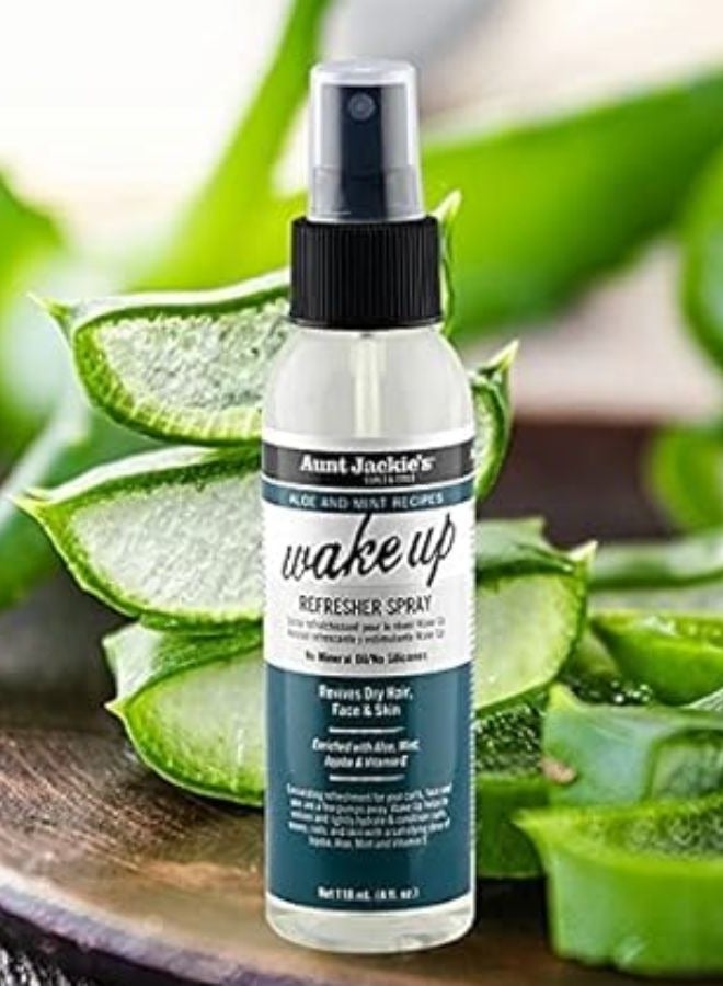 Aloe Mint Recipes Wake Up Refresher Spray for Dry Hair Face and Skin Revives Hair With Hydration Shine  Conditioning Nutrients 4 Oz