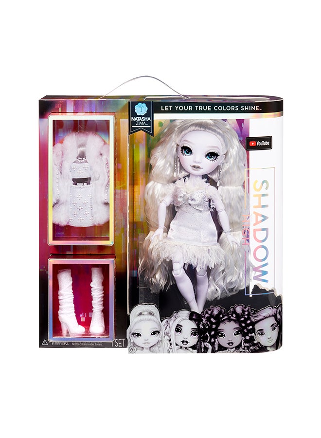 Shadow S1 Natasha Zima Grayscale 11 Inch Fashion Doll, 2 Designer Dove White Outfits To Mix And Match With Accessories