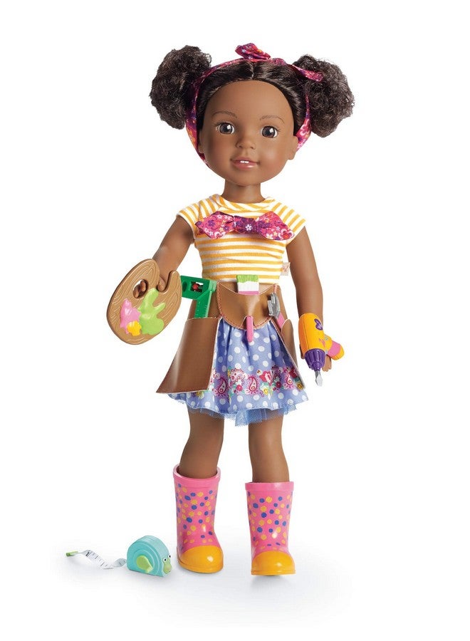 Welliewishers Reimagined Artist Set For 14.5Inch Dolls With A Fauxleather Tool Belt, Cordless Screwdriver, Snailshaped Tape Measure, Paintbrush, Paint Palette, Ages 4+