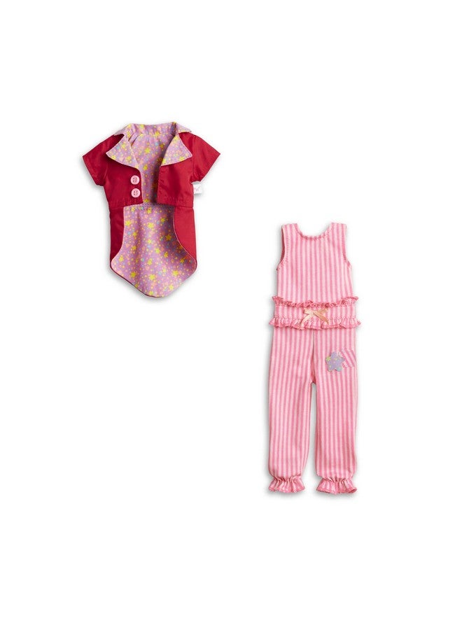 Welliewishers Ringmaster Outfit For 14.5Inch Dolls With A Striped Ruffles And Ribbons Jumpsuit, Two Colorful Patches, A Brightred Jacket, Glittery Top Hat Headband, Ages 4+