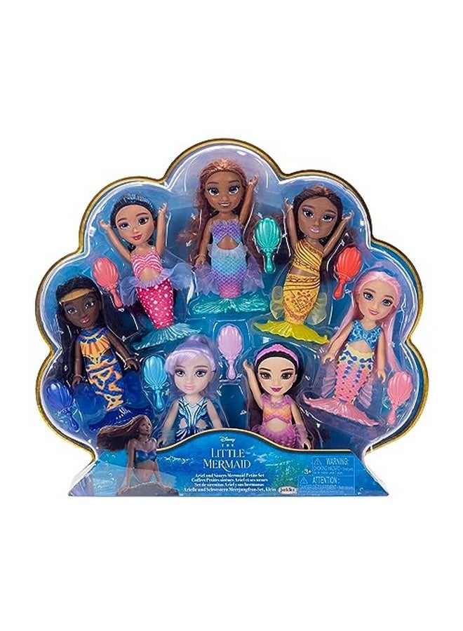 The Little Mermaid Ariel And Sisters Petite Doll Set, Each Dolls Come With A Seashell Brush