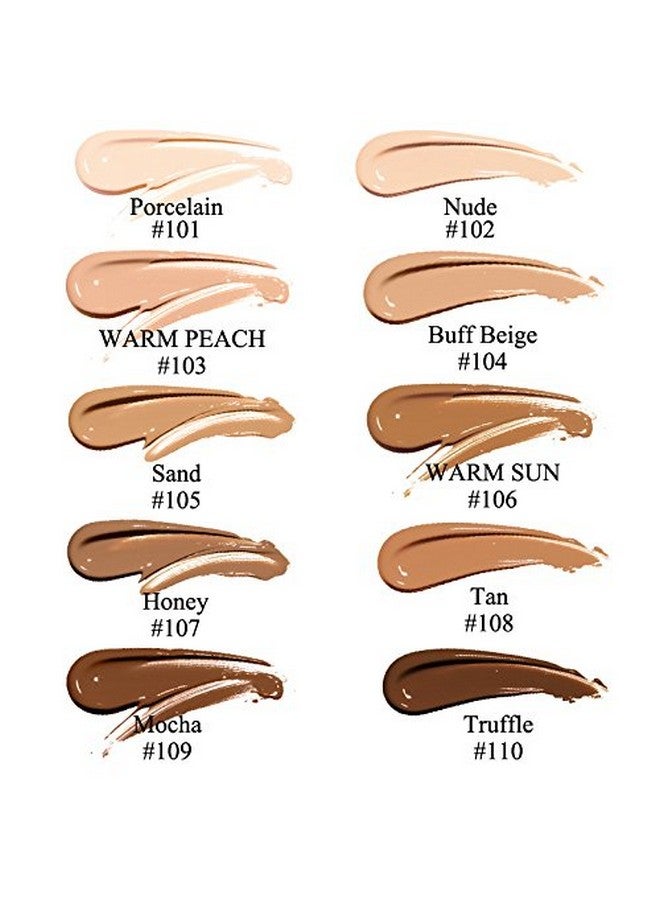Foundation,Flawless Soft Matte Liquid Foundation 24Hr Oil Control Concealer Foundation Makeup。 (102 Nude And 103 Warm Peach)