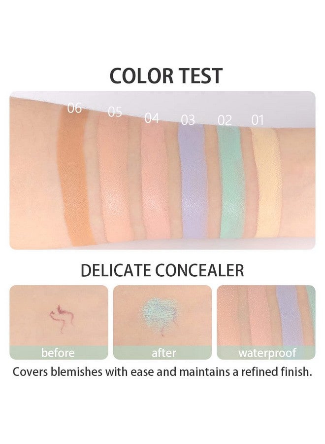 6 Color Blue Green Pink Yellow Concealer,Cream Contour And Color Corrector Palette,Color Corrector For Dark Circles,Color Correcting Concealer Palette,Cream Concealer Corrector,Green Color Corrector
