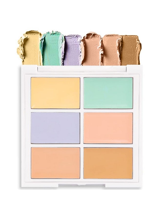 6 Color Blue Green Pink Yellow Concealer,Cream Contour And Color Corrector Palette,Color Corrector For Dark Circles,Color Correcting Concealer Palette,Cream Concealer Corrector,Green Color Corrector