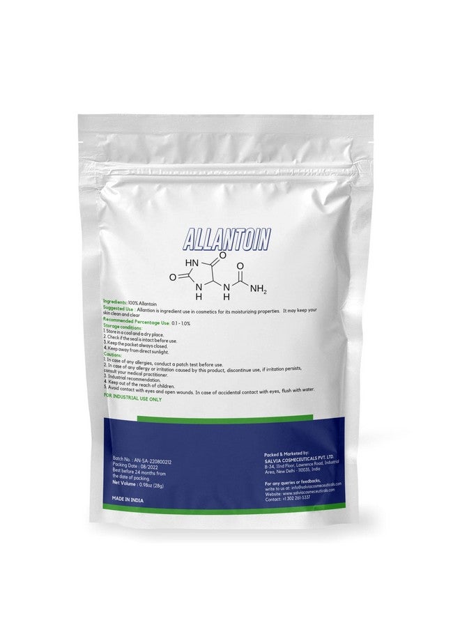 Allantoin Powder 0.98 Ounce For Cosmetic, Skin, Allantoin Powder Bulk, Diy Powder For Cream, Gel, Serum & Lotion Cosmetic Grade (Pack Of 1)