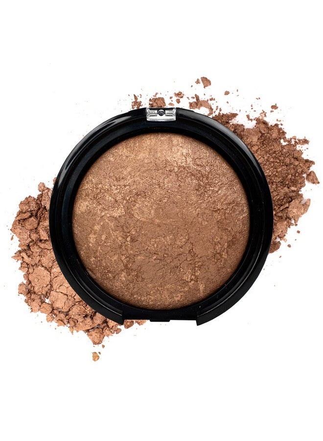 Baked Bronzer, Highly Pigmented And Easy To Blend, Shimmery Bronzed Glow, Use Dry Or Wet, Lasts All Day Long, Provides Rich Tanning Color Finish, Powder Compact, Illuminating Tan