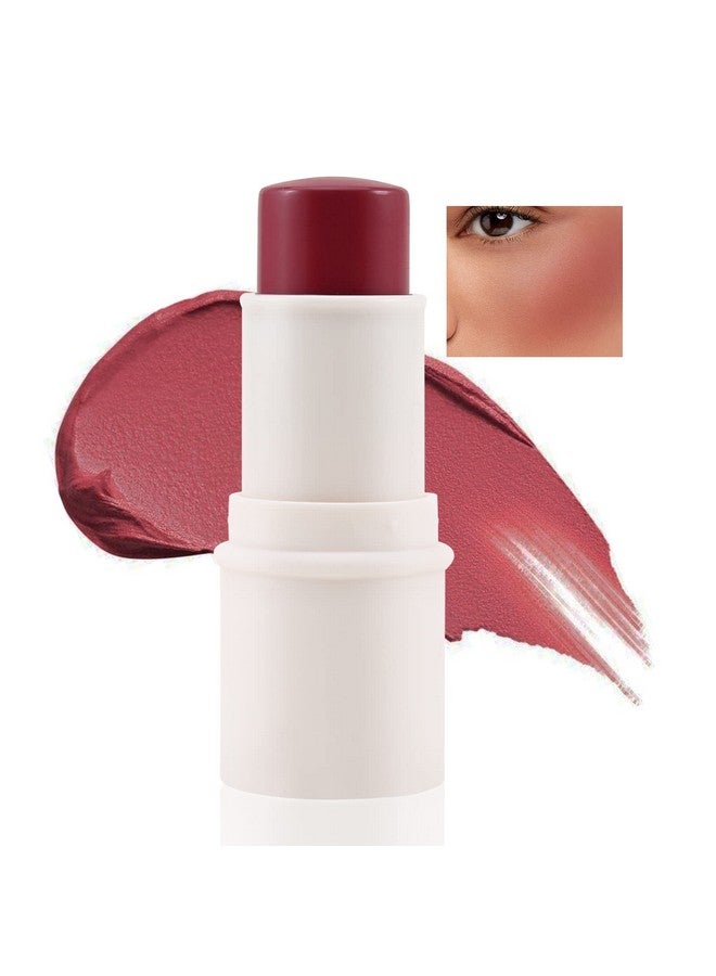 Cream Blush Stick, Multi Face Blush For Cheek, Lip And Eye, Pigmented Matte Finish For Natural Flush Color, Buildable And Lightweight