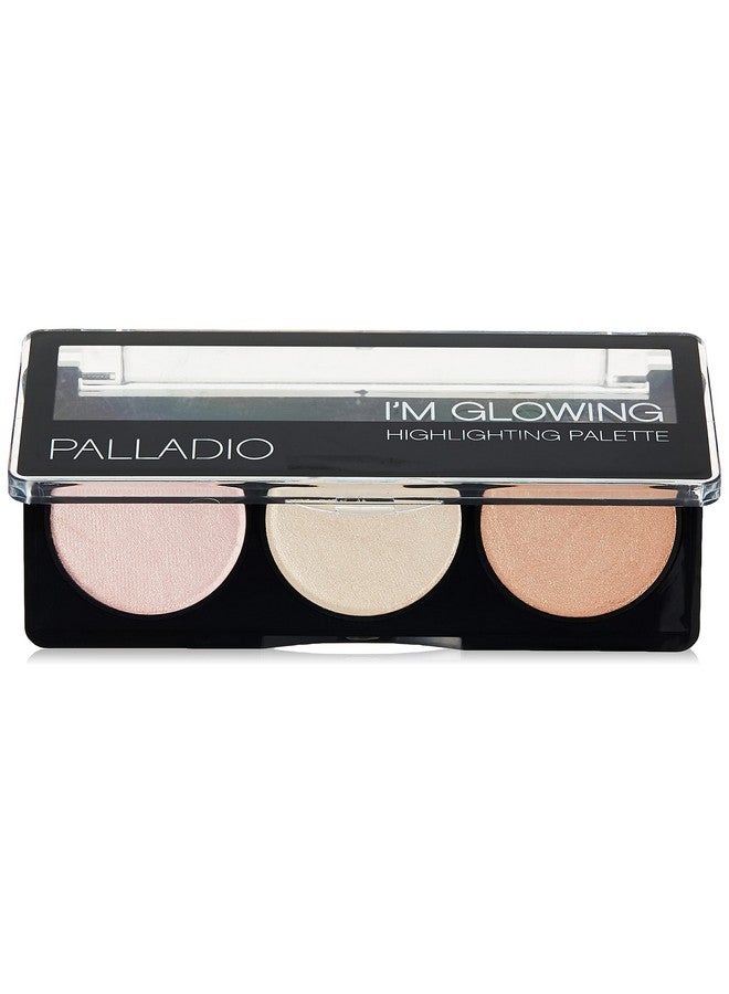 I'M Glowing Illuminating Highlighting Palette, Glow Bronzer Powder Makeup Set, High Pigmented Shimmery Colors