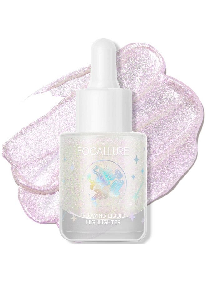 Starfall Glowing Liquid Highlighter, Shimmering Body Oil, Nonsticky Shimmer Liquid Luminizer, Nongreasy, Face & Body Glitter Makeup For Costumes, Cosplay, Rave Festival, Madama Butterfly