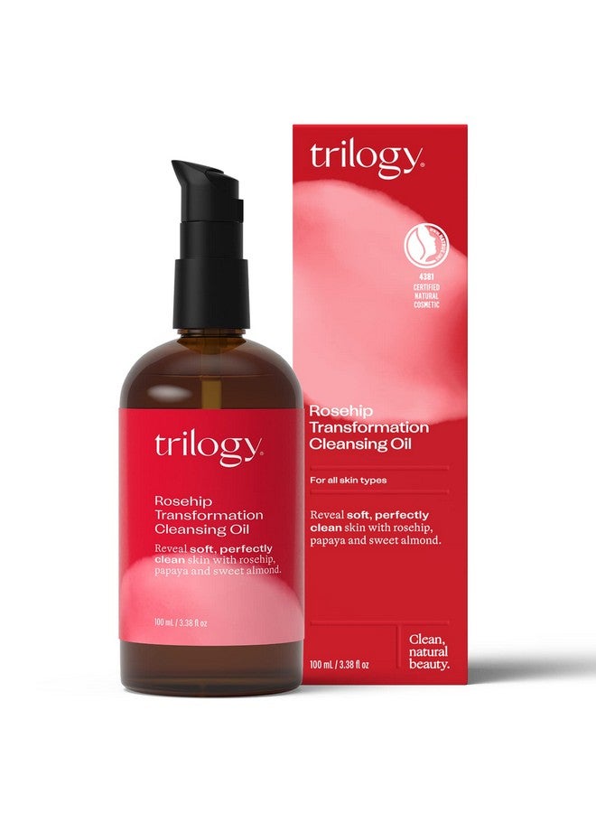 Rosehip Transformation Cleansing Oil, 3.38 Fl Oz Removes Make Up Perfect For Double Cleansing (3.4 Fl Oz)