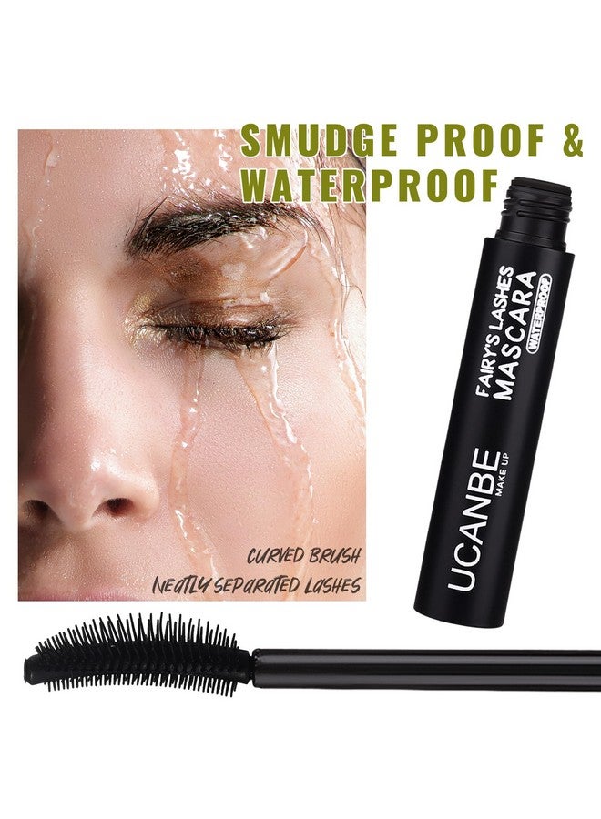 2Pcs Mascara Black Volume And Length, Waterproof Mascara Curling Longstay, Smudgeproof, No Flaking, No Clumps, Hypoallergenic Tubing Thrive Mascara