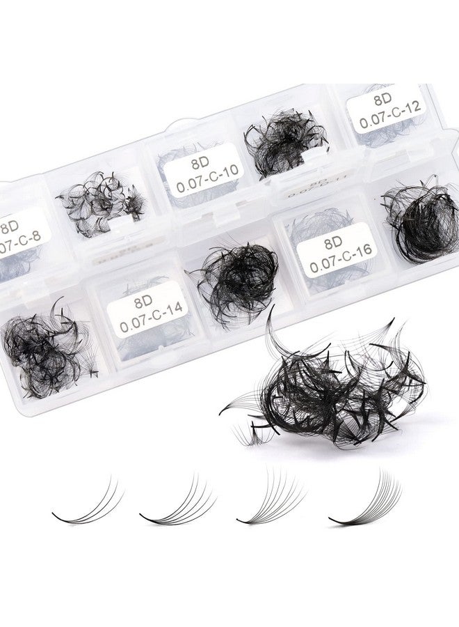 1000 Pcs Premade Fans Eyelash Extensions 3D 8D 815Mm Mixed 10 Length Premade Lash Fans Promade Fans Thin Base Pre Made Fans Lash Extensions Loose Fans Promades Eyelash Fans (8D 0.07 C 815 Mix)