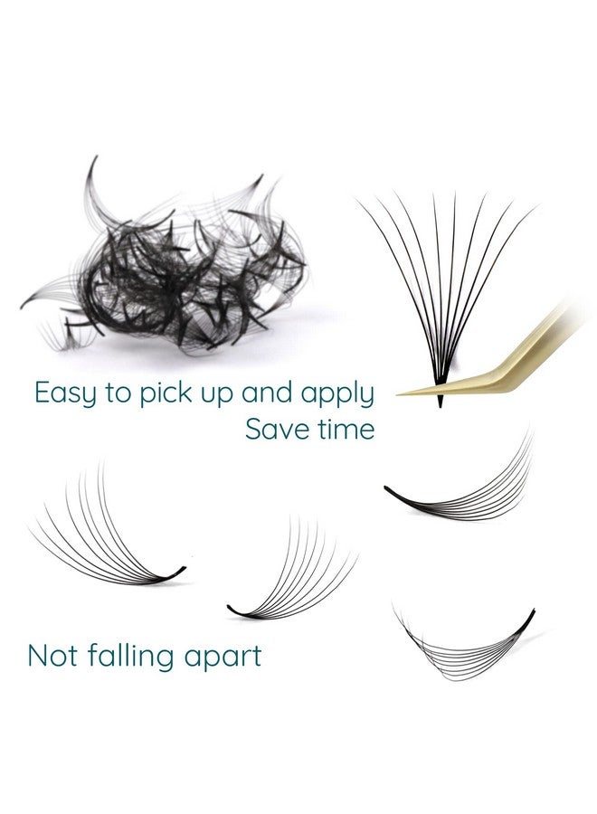 1000 Pcs Premade Fans Eyelash Extensions 3D 8D 815Mm Mixed 10 Length Premade Lash Fans Promade Fans Thin Base Pre Made Fans Lash Extensions Loose Fans Promades Eyelash Fans (8D 0.07 C 815 Mix)