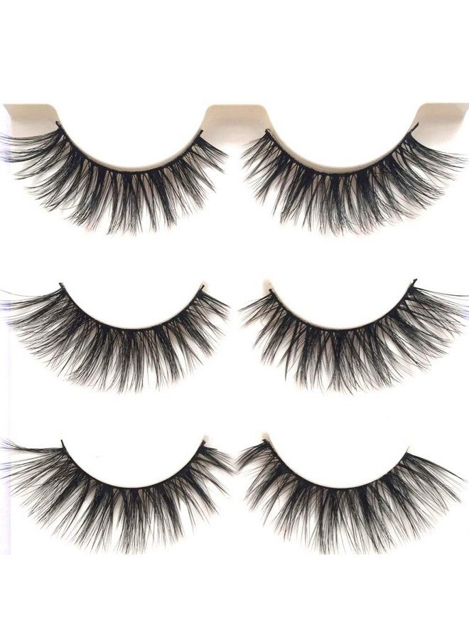 Imported Korea Fiber Faux Mink False Eye Lashes Handmade Reusable Long Cross Volume Dramatic Lashes Natural Look Makeup Thick Black Fake Eyelashes