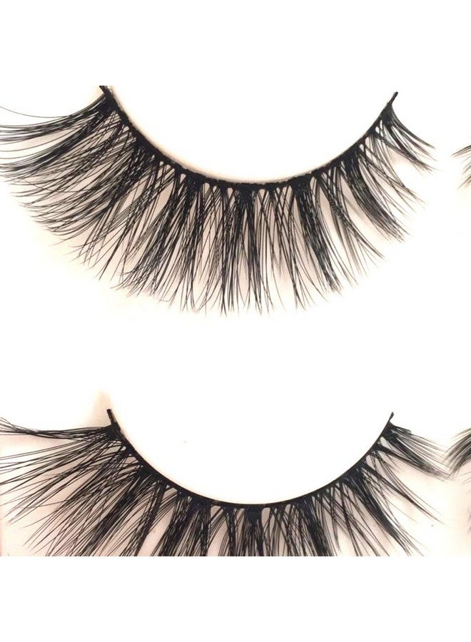Imported Korea Fiber Faux Mink False Eye Lashes Handmade Reusable Long Cross Volume Dramatic Lashes Natural Look Makeup Thick Black Fake Eyelashes