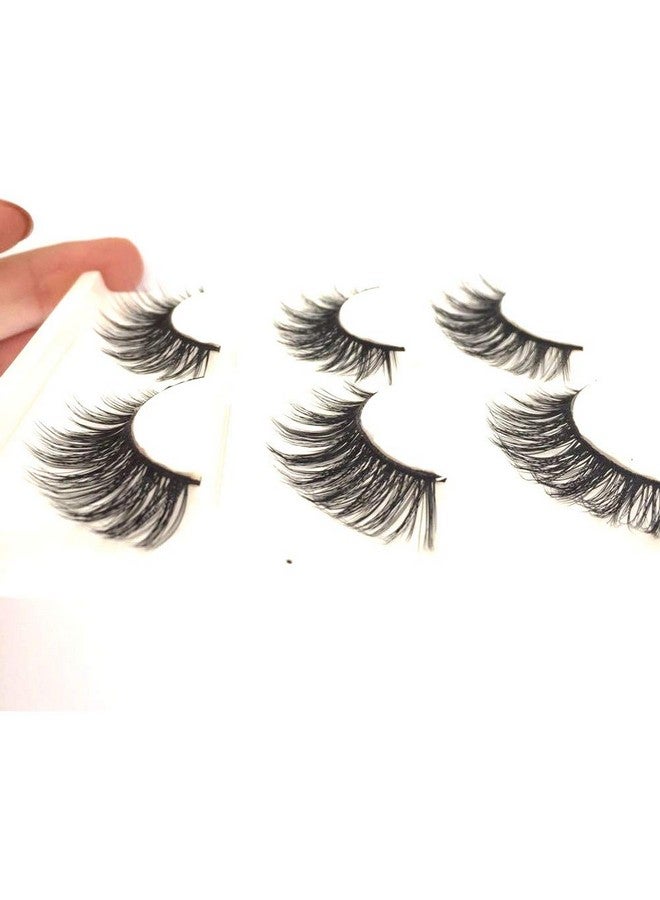 Imported Korea Fiber Faux Mink False Eye Lashes Handmade Reusable Long Cross Volume Dramatic Lashes Natural Look Makeup Thick Black Fake Eyelashes