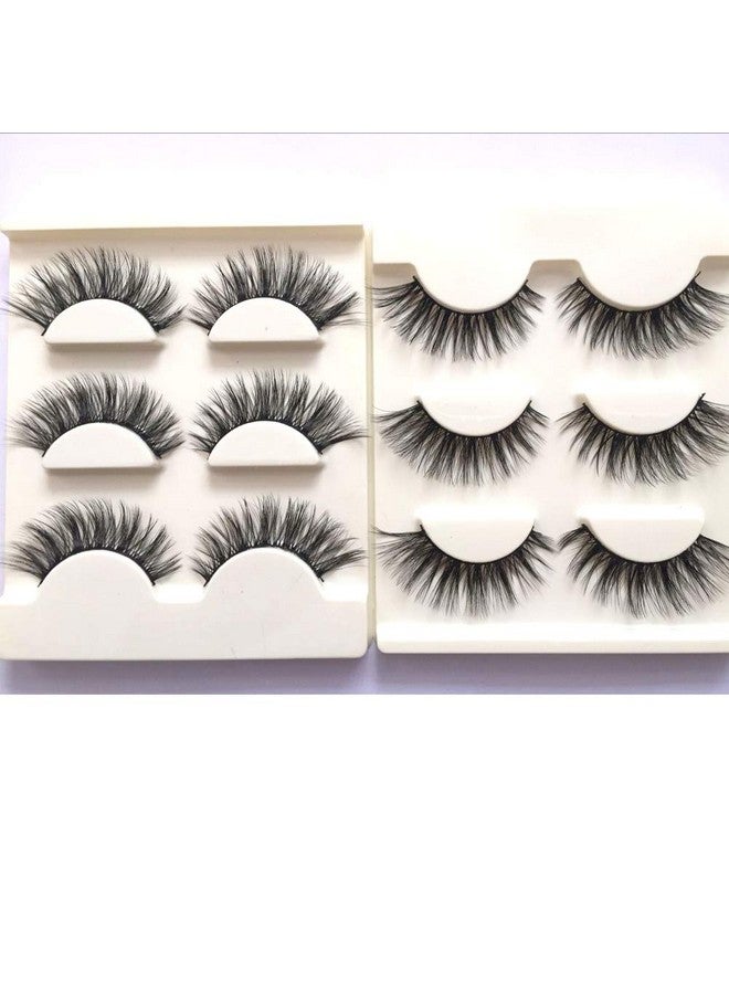 Imported Korea Fiber Faux Mink False Eye Lashes Handmade Reusable Long Cross Volume Dramatic Lashes Natural Look Makeup Thick Black Fake Eyelashes