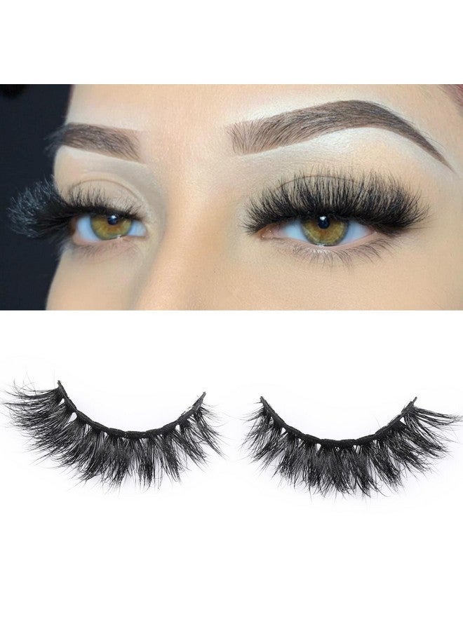 1 Pair Eyelashes 3D Mink Eyelash Natural Look Lashes Soft Fluffy False Lash Cat Eye Volume Fake Eyelashes Wispy Handmade Eyelash Strips Pack For Makeup Reusable By Miss Kiss
