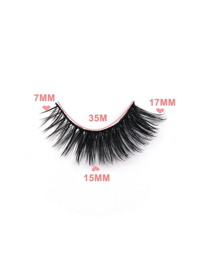 Cat Eye Lashes Natural Look Fox False Eyelashes Gorgeous Wispy Faux Mink Lashes 5 Pairs Pack (Charming)