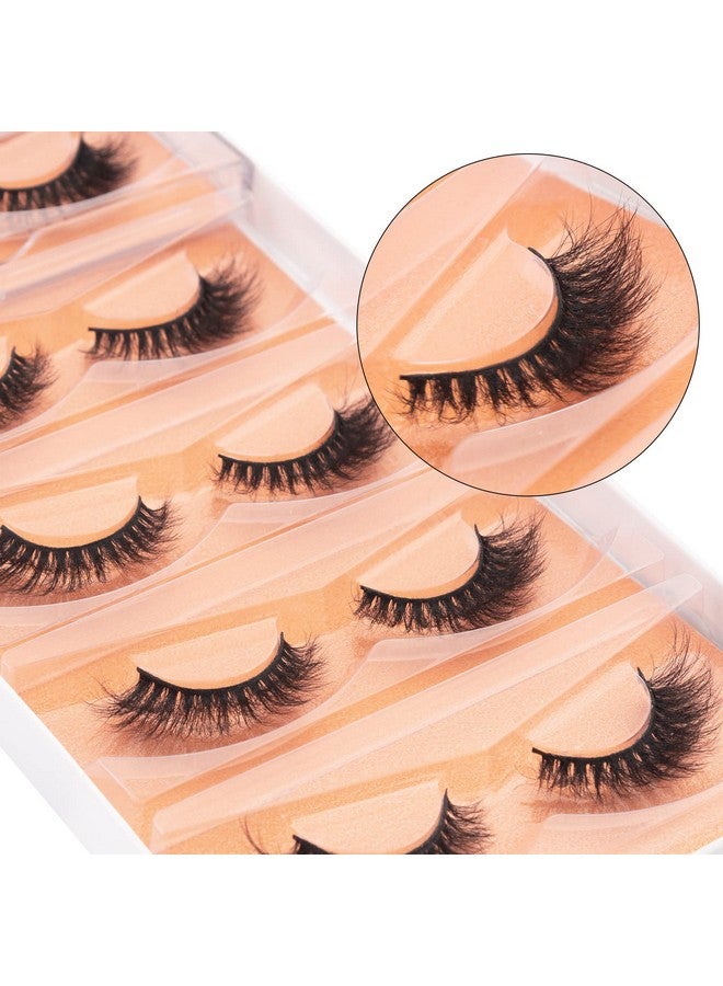 Wispy Lashes False Eyelashes Cat Eye Lashes 5 Pairs 6D Lash Extension Kit Fluffy Lashes Fake Eyelashes Natural False Lashes Reusable Mink Lashes ; Cateye 815Mm