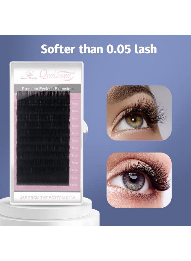 Matte Mink Ellipse Flat Eyelash Extensions 0.20Mm Thickness C Curl 815Mm Mixed Trays Super Soft For Professional Salon Use By Qeelasee