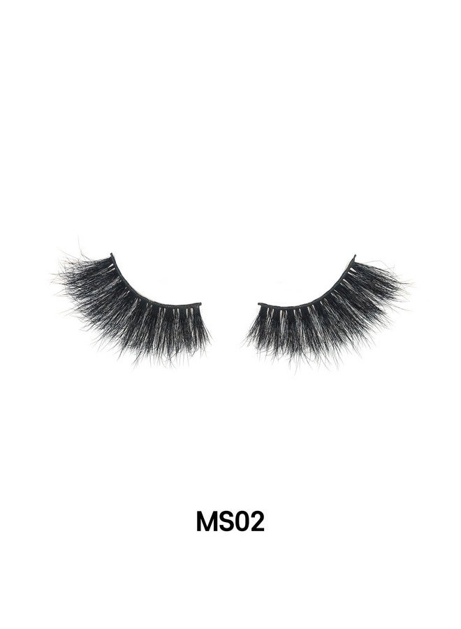 3D Silk Mink Max Volume Premium Faux Mink 25Mm Extra Long Eyelashes, Cat Eyes, Wispy, Fluffy, Soft As Mink, Multilayered Dramatic Volume False Lashes  (Lfmsms02)