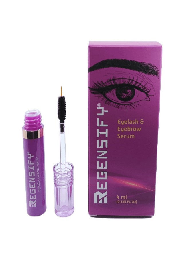 Eyelash And Eyebrow Growth Serum 4 Ml (0.135 Fl Oz) [Capixyl 5%, Redensyl, Adenosine, Biotin, Panthenol, Hyaluronic Acid, Peptides] Promotes Voluminous Lashes And Brows Purple