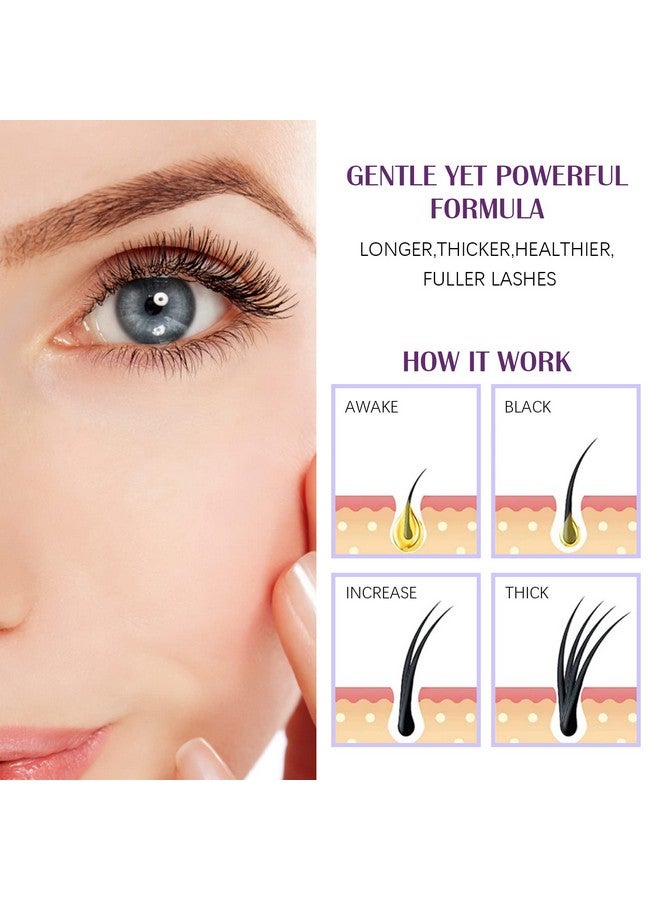 Advanced Eyelash Enhancer Serum, Natural Cruelty Free Lash Nutrient Solution Boosts Hydration And Conditioning Eyelashes Longer & Thicker & Healthier（3Ml)