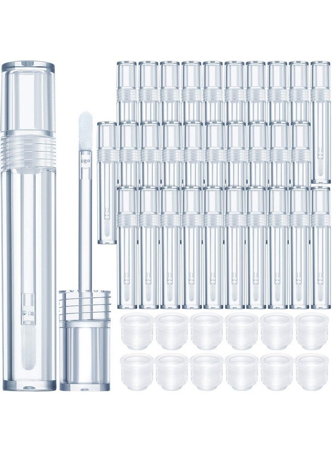 30 Pieces Empty Lip Gloss Tubes 5 Ml Transparent Lip Gloss Containers Clear Refillable Lipstick Container Lip Balm Bottles Eyelash Growth Liquid Tube Cosmetic Container With Rubber Stoppers For Girls