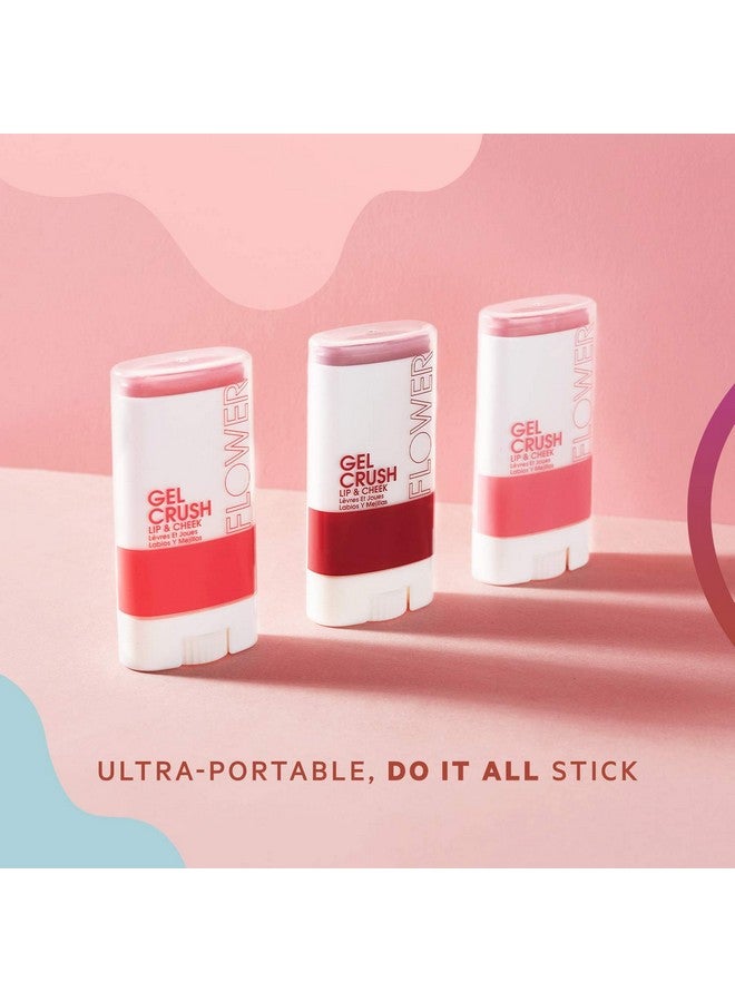 Lip & Cheek Gel Crush ; Cream Blush And Lips Tint In One Portable Multistick ; Hydrating Burst Of Color ; (Blackberry)