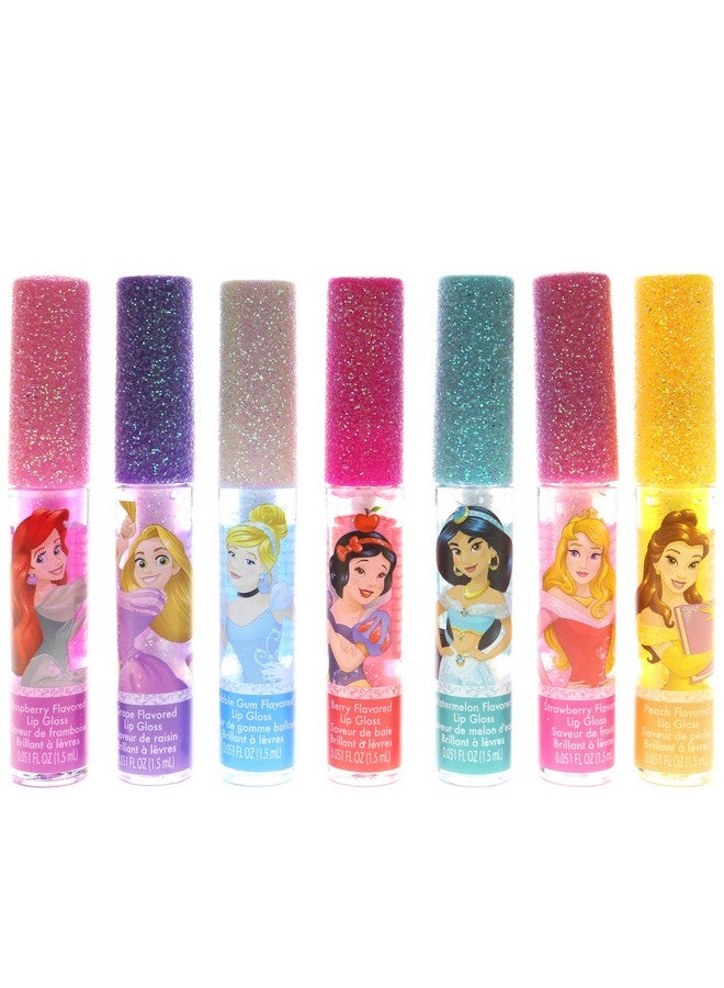 Disney Princess Super Sparkly Lip Gloss Set, 0.05 Fl Oz (Pack Of 7)