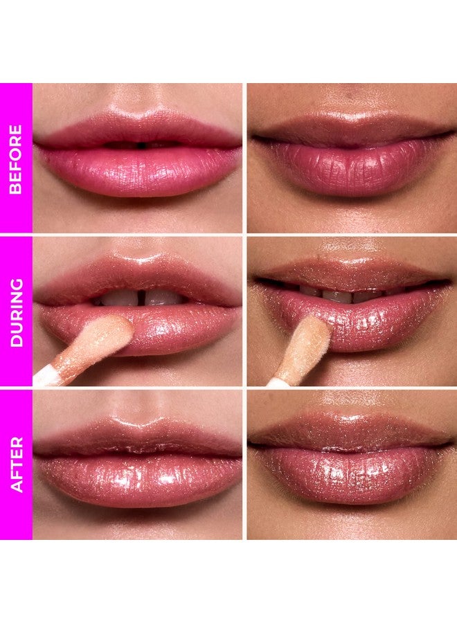 The Myth Of Utopia Lip Gloss Gold & Silver Flakes For Volume & Glow, Hydrating, Nonsticky, Shimmery, Weightless Texture, Organic & Crueltyfree 4.5Ml;0.15 Fl.Oz