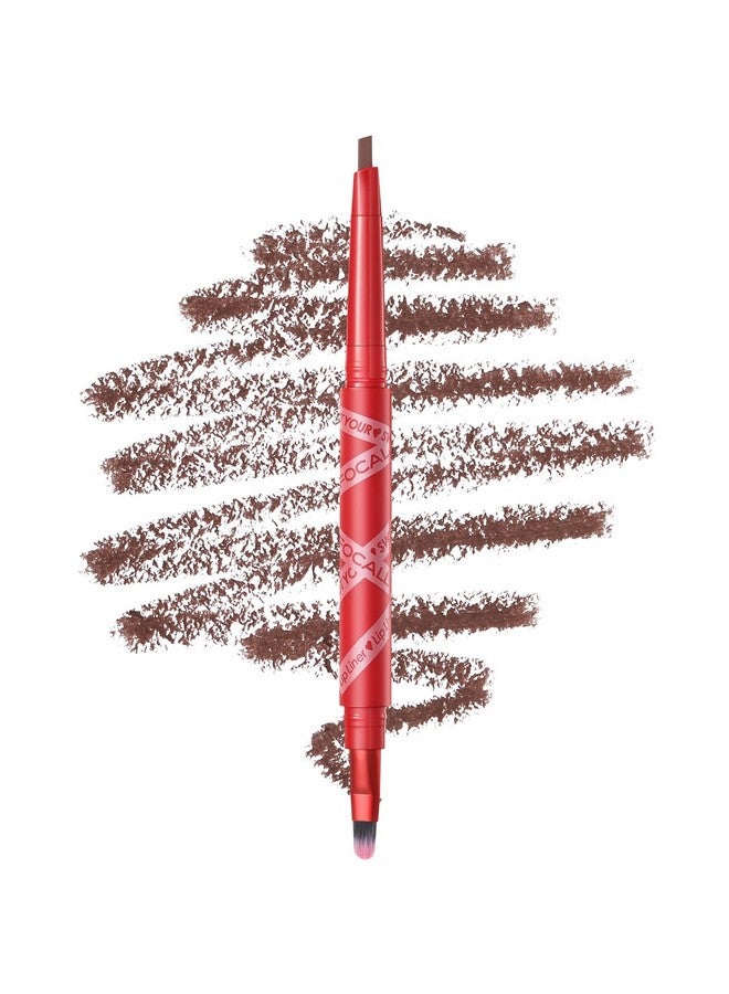 Not Your Sweetheart Lip Liner, Duohead Lip Liner Pencil With Brush, Ultra Fine Lip Pencil, Waterproof, Smooth, Define, Shape & Fill Lips, 05 Not Today
