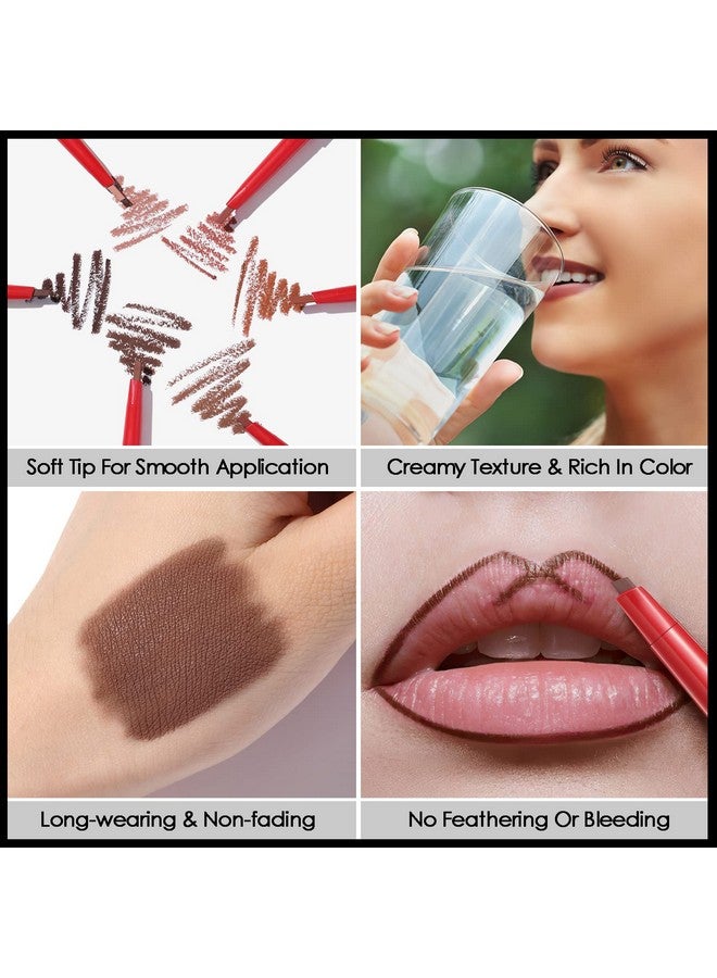 Not Your Sweetheart Lip Liner, Duohead Lip Liner Pencil With Brush, Ultra Fine Lip Pencil, Waterproof, Smooth, Define, Shape & Fill Lips, 05 Not Today