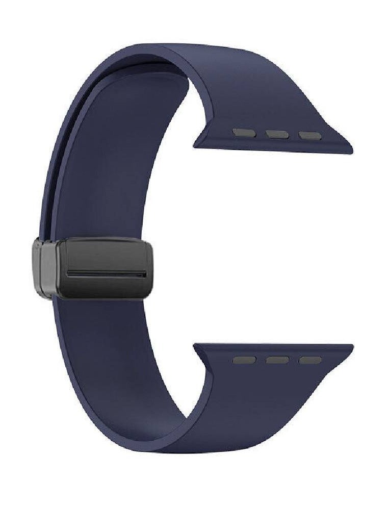 Pack Of 4 Replacement Sport Silicone Strap With Magnetic Folding Buckle For Apple Watch Ultra / Watch Ultra 2 49mm Black/Blue/Green/Yellow