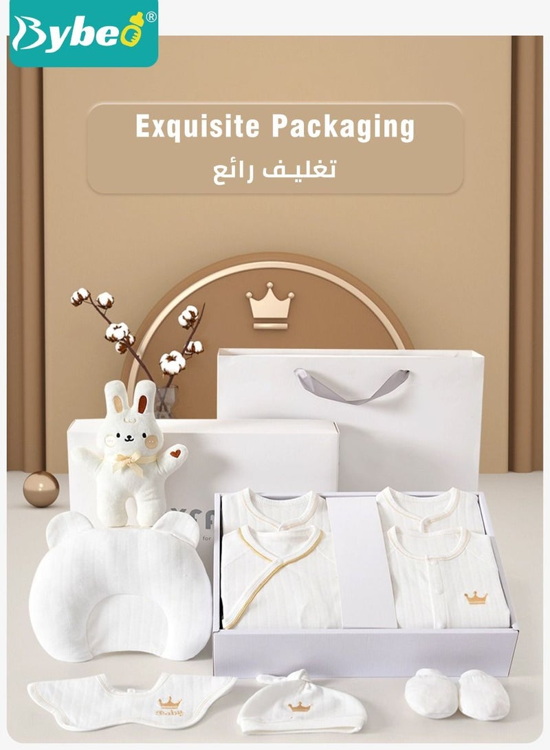 17 PCS Newborn Baby Gift Box Babies Clothes Set Infant Clothing Rompers Coat Socks Hat 100% Cotton for Boys & Girls