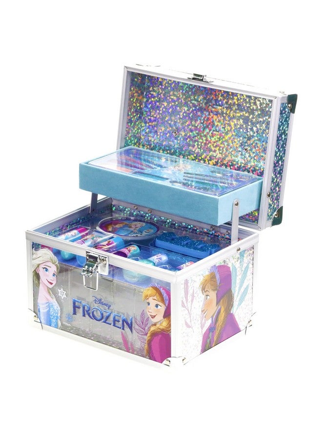 Disney Frozen Train Case Girls Beauty Set, Kids Makeup Kit For Girls, Real Washable Toy Makeup Set, Frozen Gift, Play Makeup, Pretend Play, Party Favor, Birthday, Toys Ages 3 4 5 6 7 8 9 10 11 12