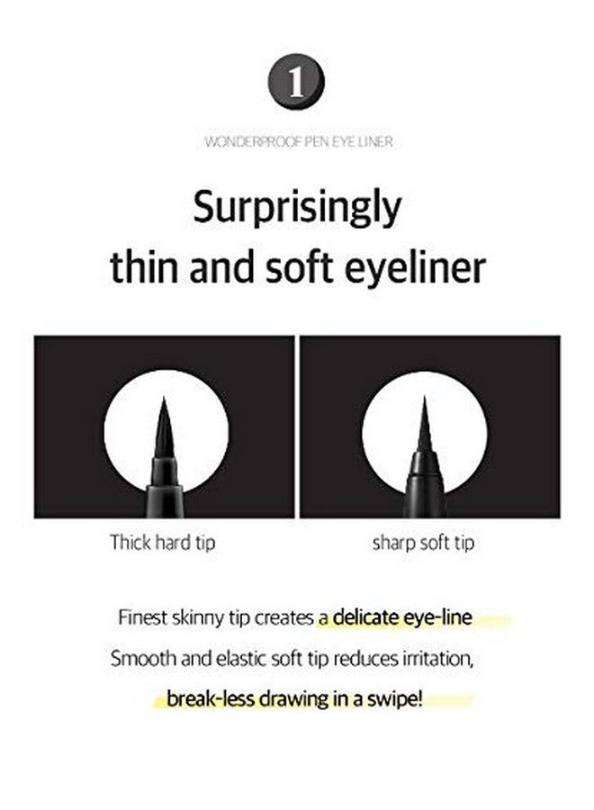 Wonderproof Pen Eyeliner Waterproof Liquid Eyeliner Pen Long Lasting Easy & Quick Drying