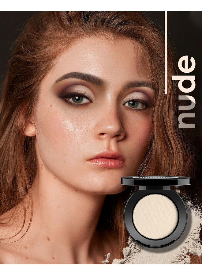 Nude Naked Eyeshadow Matte Handmade Eye Sahdow Pressed Powder Palette, High Pigmented & Long Lasting, Intense Color Nude Bold Eyes (Nude)