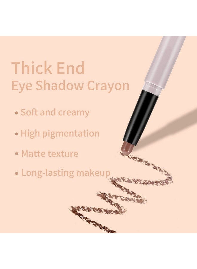 Matte Eyeshadow Stick, Waterproof Eye Shadow Pencil Creamy, Long Lasting Eyeshadow Makeup, Rich Color For Dimensional Eye Makeup