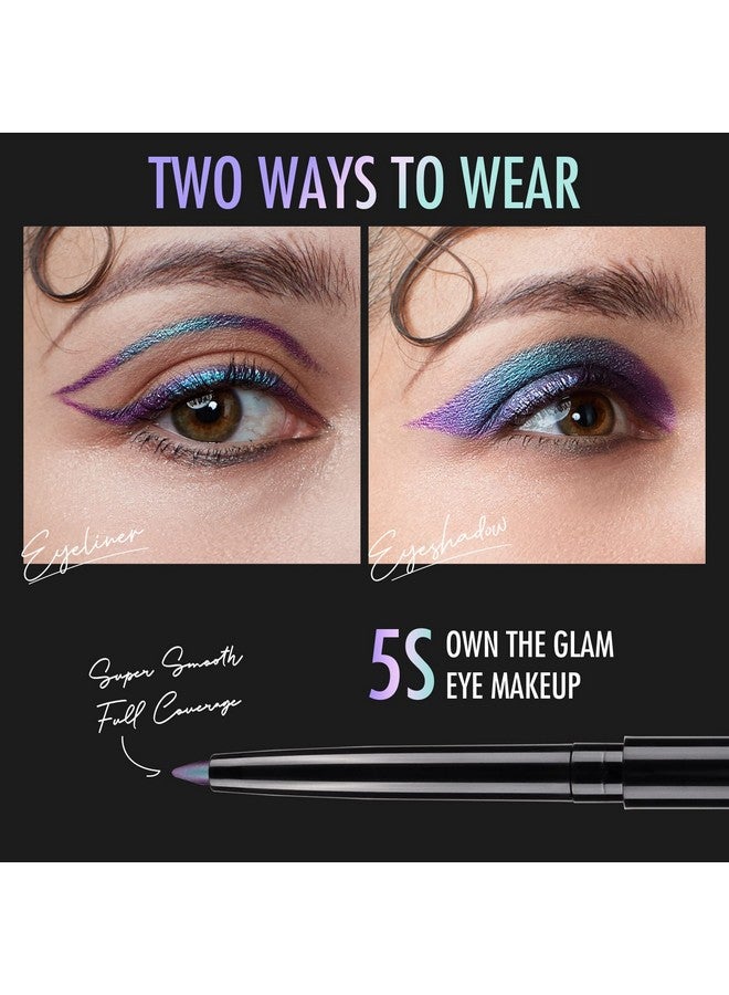 Eyeliner Pencil,Purple Eyeliner,Colored Eyeliners,Metallic Eyeliner,Blue Purple Shifting Colors Glitter Waterproof Eyeliner,24H Longlasting Eyeliner Pen,Purpleblue Shifting (Northern Light)