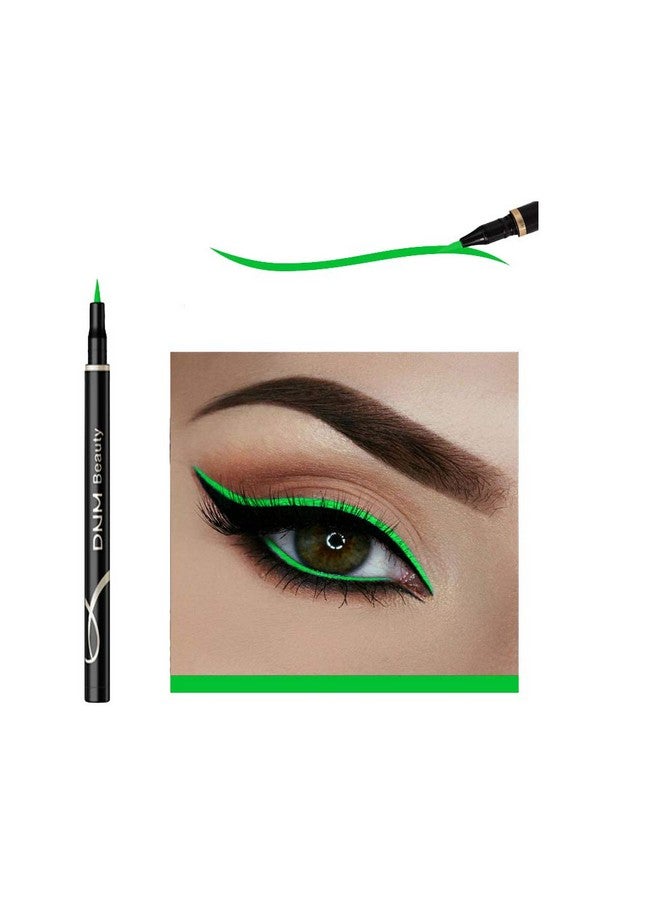 Cat Eye Makeup Waterproof Neon Colorful Liquid Eyeliner Pen Make Up Comestics Longlasting Black Eye Liner Pencil Makeup Tools (Green)