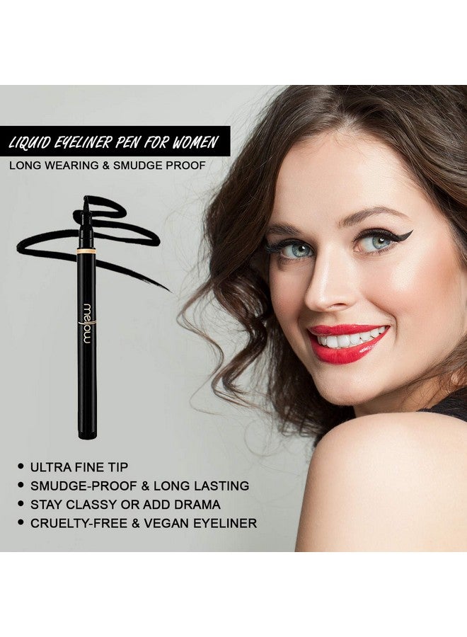 Liquid Eyeliner Pen Long Wearing & Smudge Proof Precision Eye Liner Pencil Tool With Super Slim Fine Point For Perfect Eye Makeup Quick Drying Formula Black Cosmetics