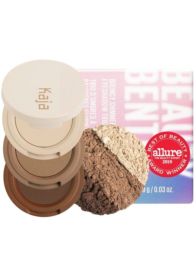 Beauty Bento Collection Bouncy Eyeshadow Trio ; Neutral Earthy Tones, Travel Size, 14 Neutral Moment, 2019 Allure Best Of Beauty Award, 0.03 Oz