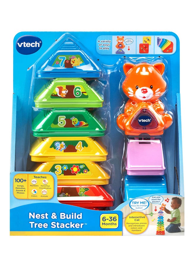 11-Piece Nest And Build Tree Stacker Toy 4.1x2.9x3.2inch