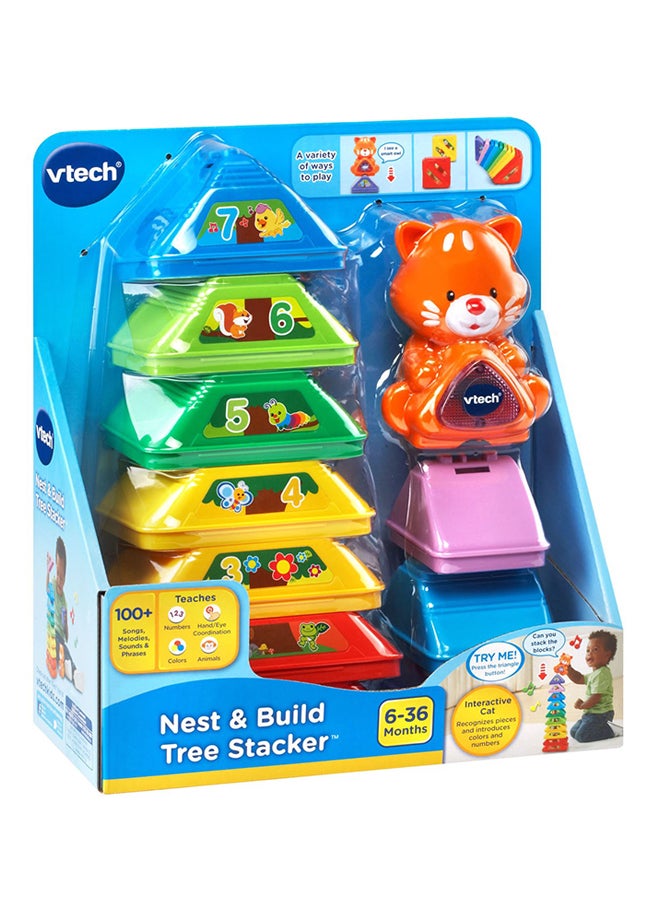 11-Piece Nest And Build Tree Stacker Toy 4.1x2.9x3.2inch