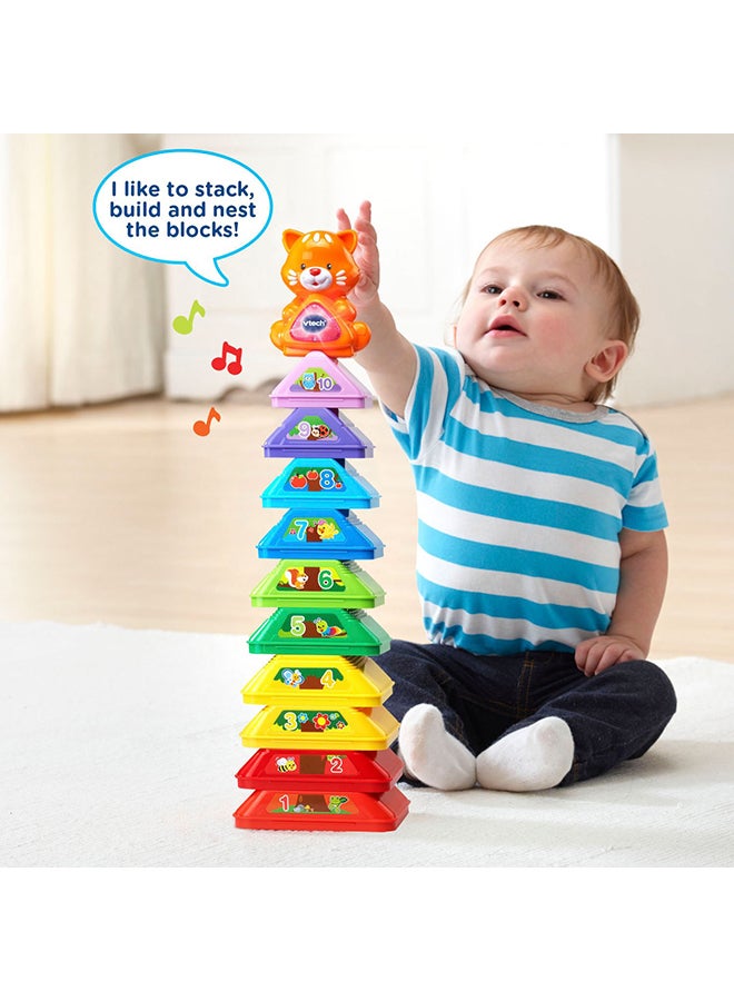 11-Piece Nest And Build Tree Stacker Toy 4.1x2.9x3.2inch